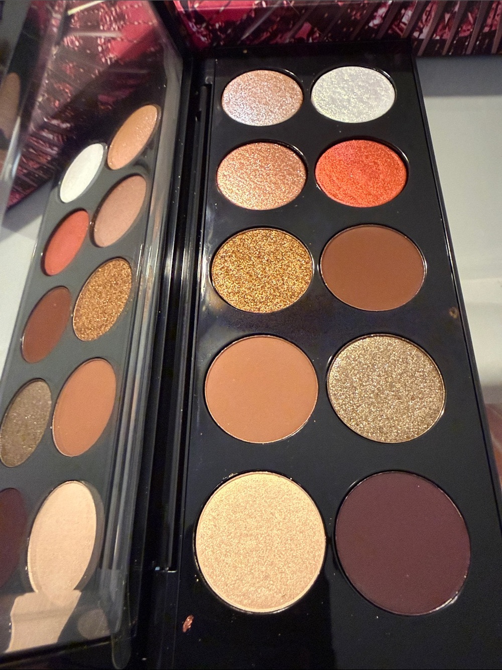 Eyeshadow Palette - Warm Metallic & Matte Shades (Gold, Bronze, Copper)